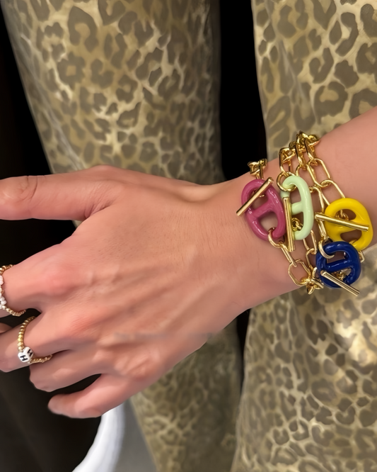 Marla Enamel Necklace | Necklace | 18k Gold Plated – Lunari Jewellery