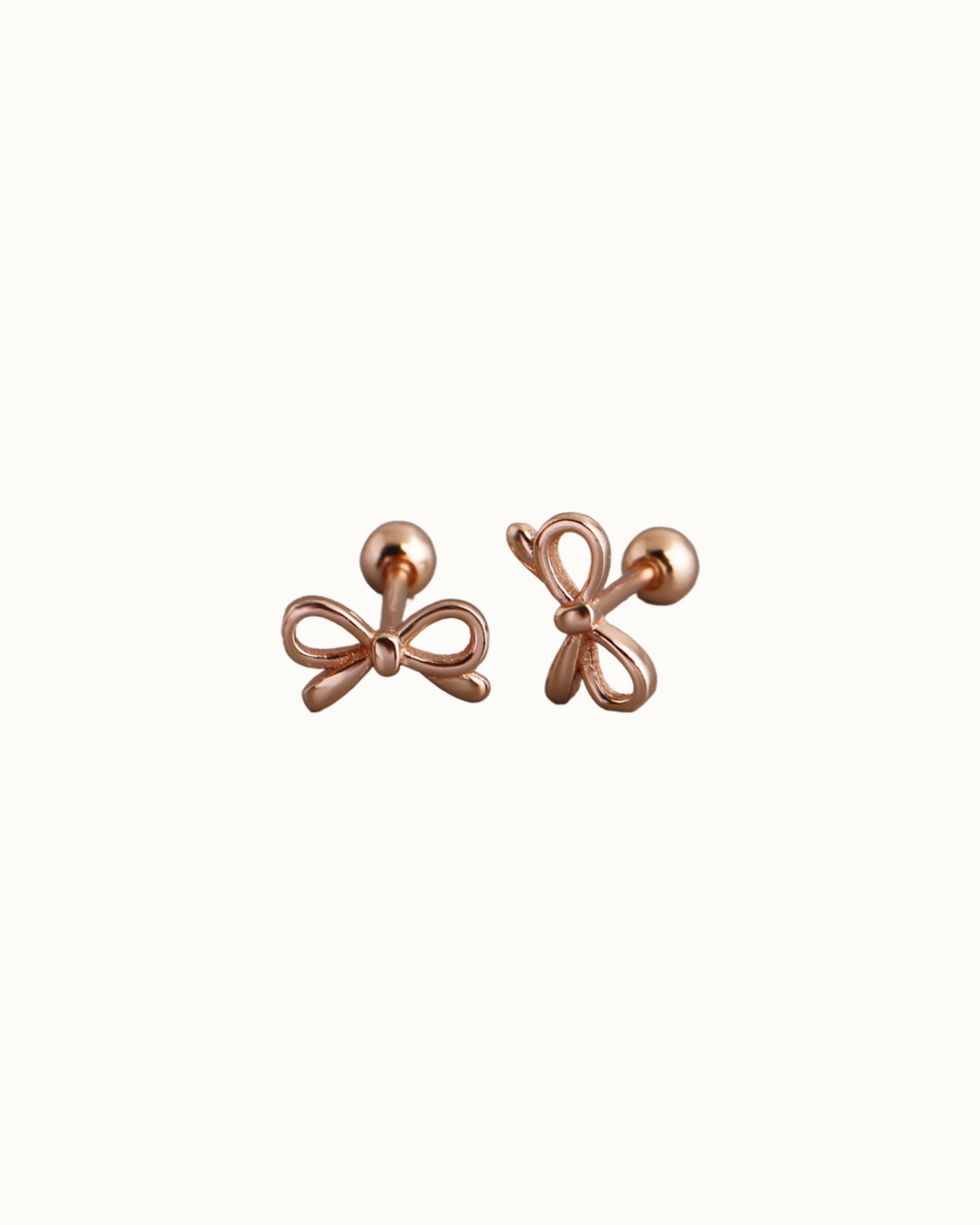 Petite Bow Studs | Earrings | Rhodium & S925 Silver – Lunari Jewellery