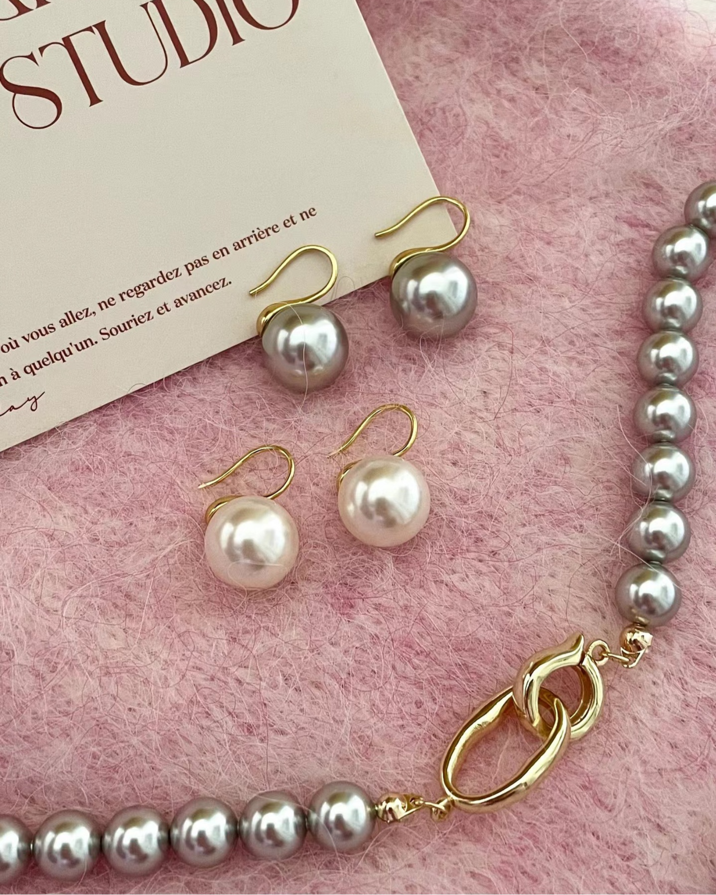 Nimbus Pearl Drops | Earrings | Natural Pearl & 18k Gold – Lunari Jewellery