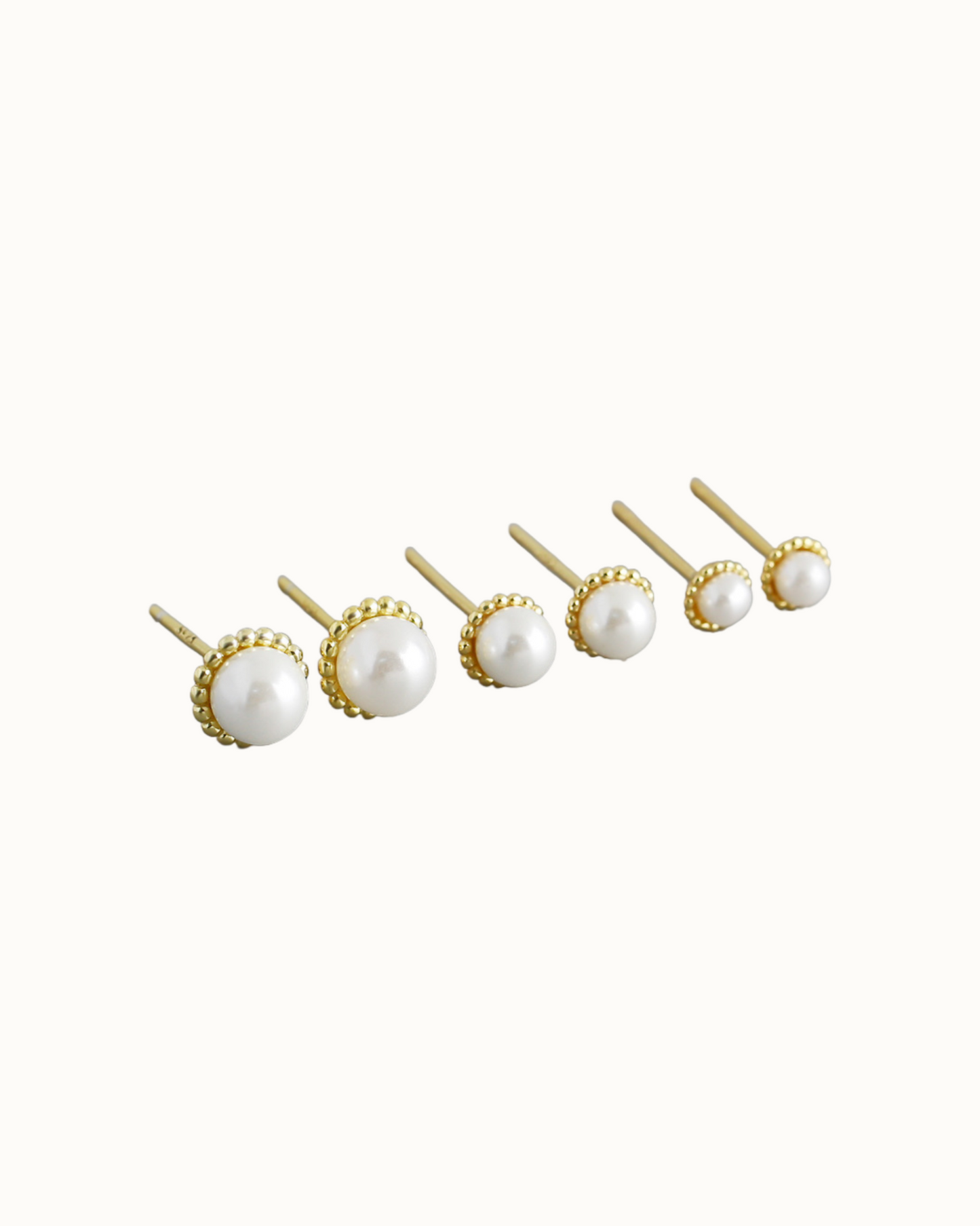 Halo Pearl Studs | Earrings | Natural Pearl & 18k Gold – Lunari Jewellery
