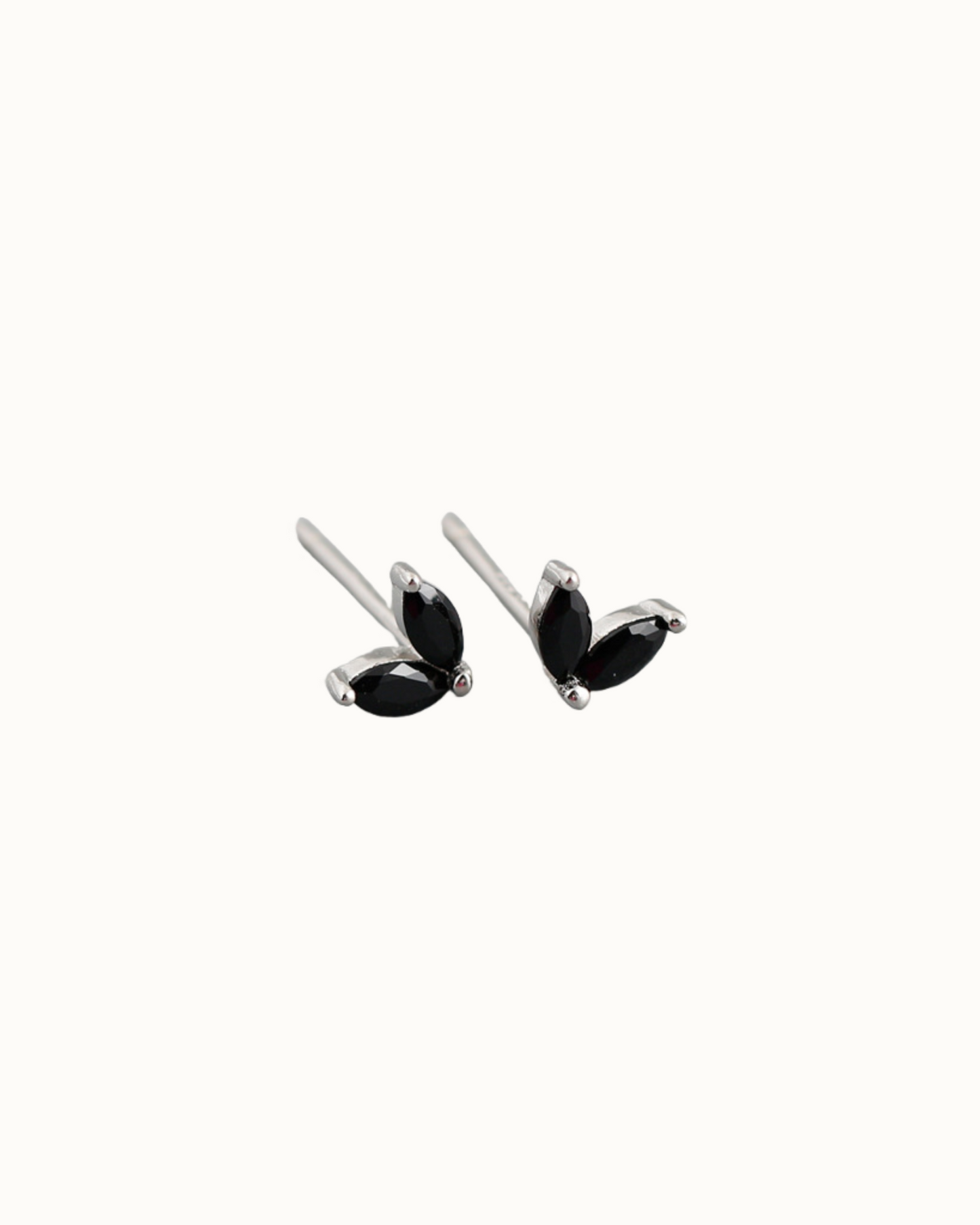 Aurora Petal Studs | Earrings | Rhodium & S925 Silver – Lunari Jewellery