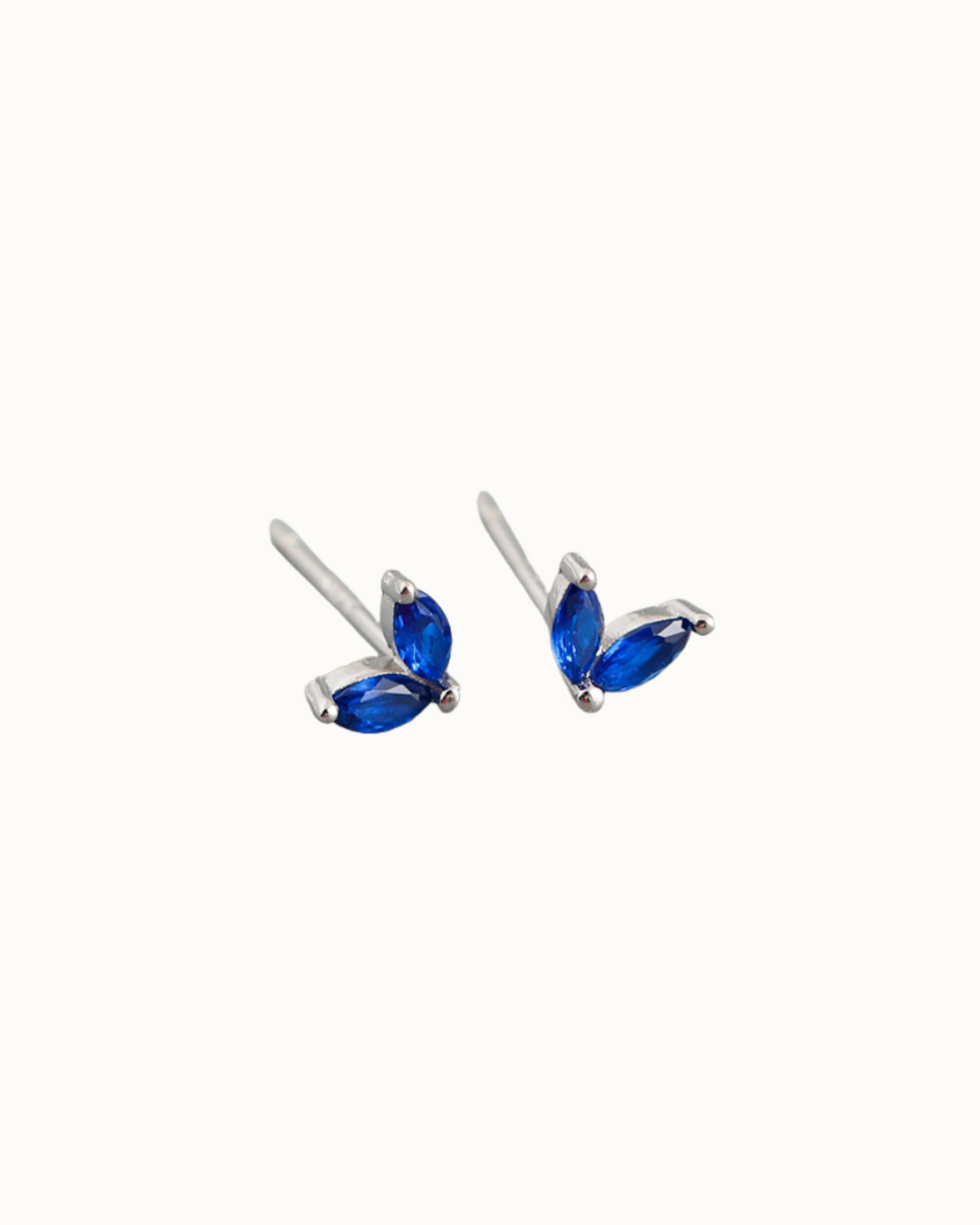 Aurora Petal Studs | Earrings | Rhodium & S925 Silver – Lunari Jewellery