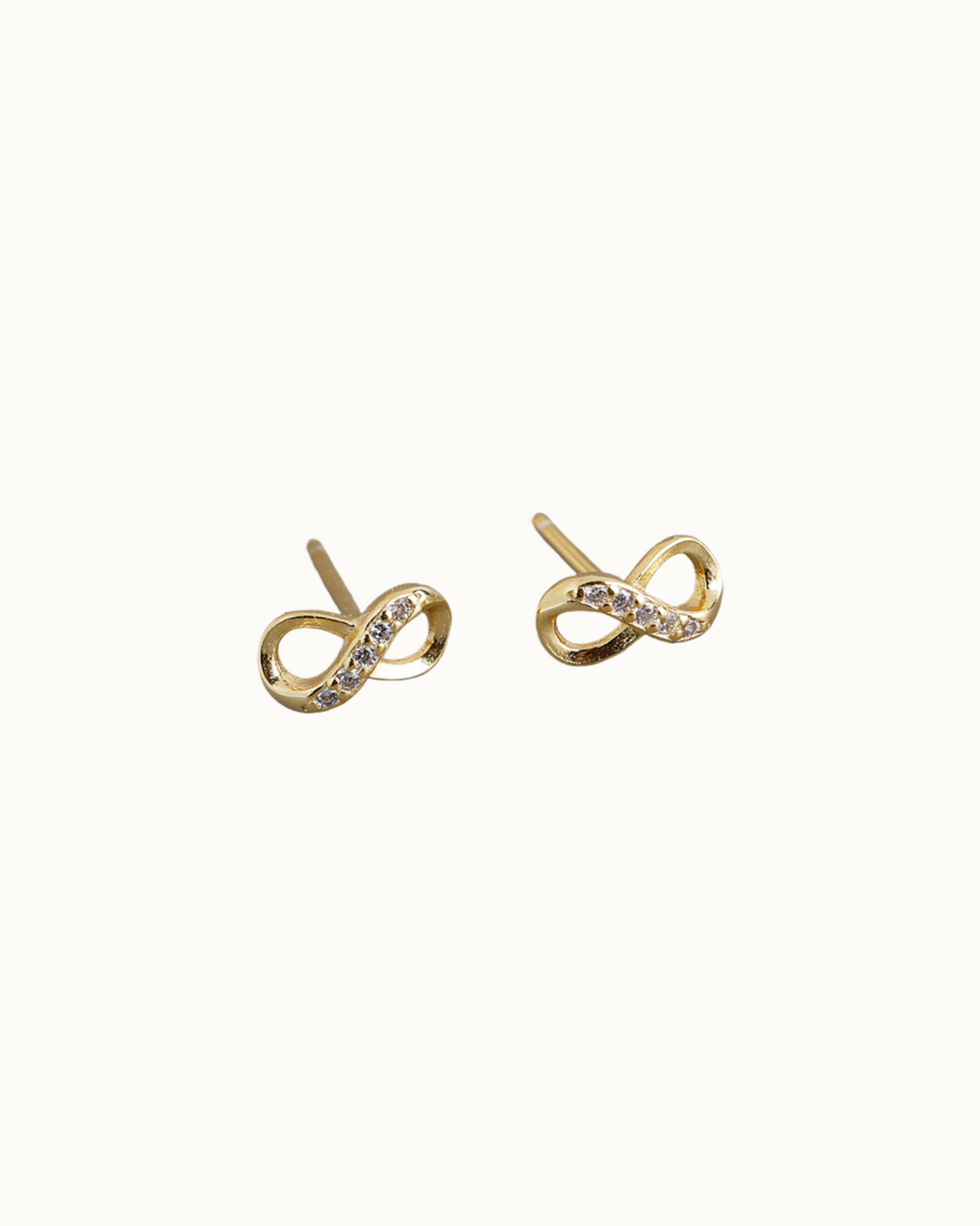 Petite Infinity Studs | Earrings | Rhodium & S925 Silver – Lunari Jewellery