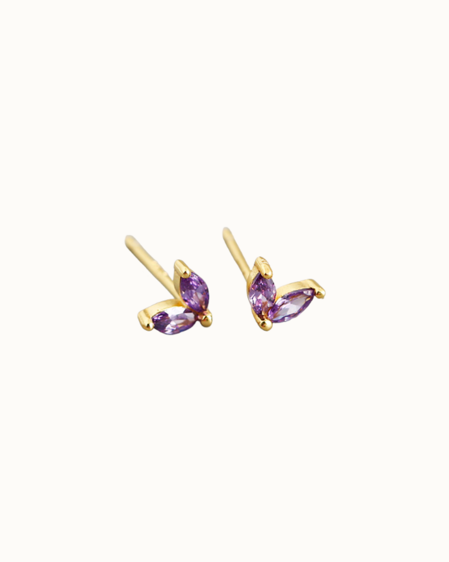 Aurora Petal Studs | Earrings | Rhodium & S925 Silver – Lunari Jewellery