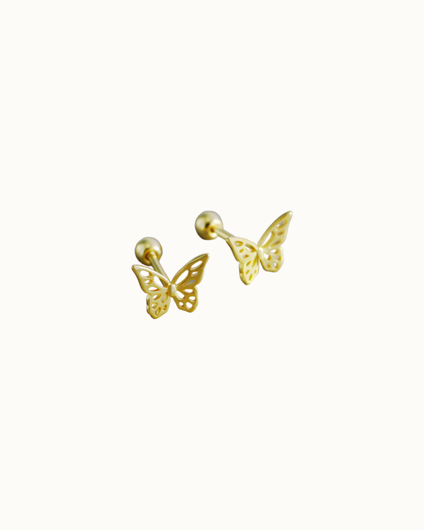 Petite Butterfly Studs | Earrings | Rhodium & S925 Silver – Lunari Jewellery
