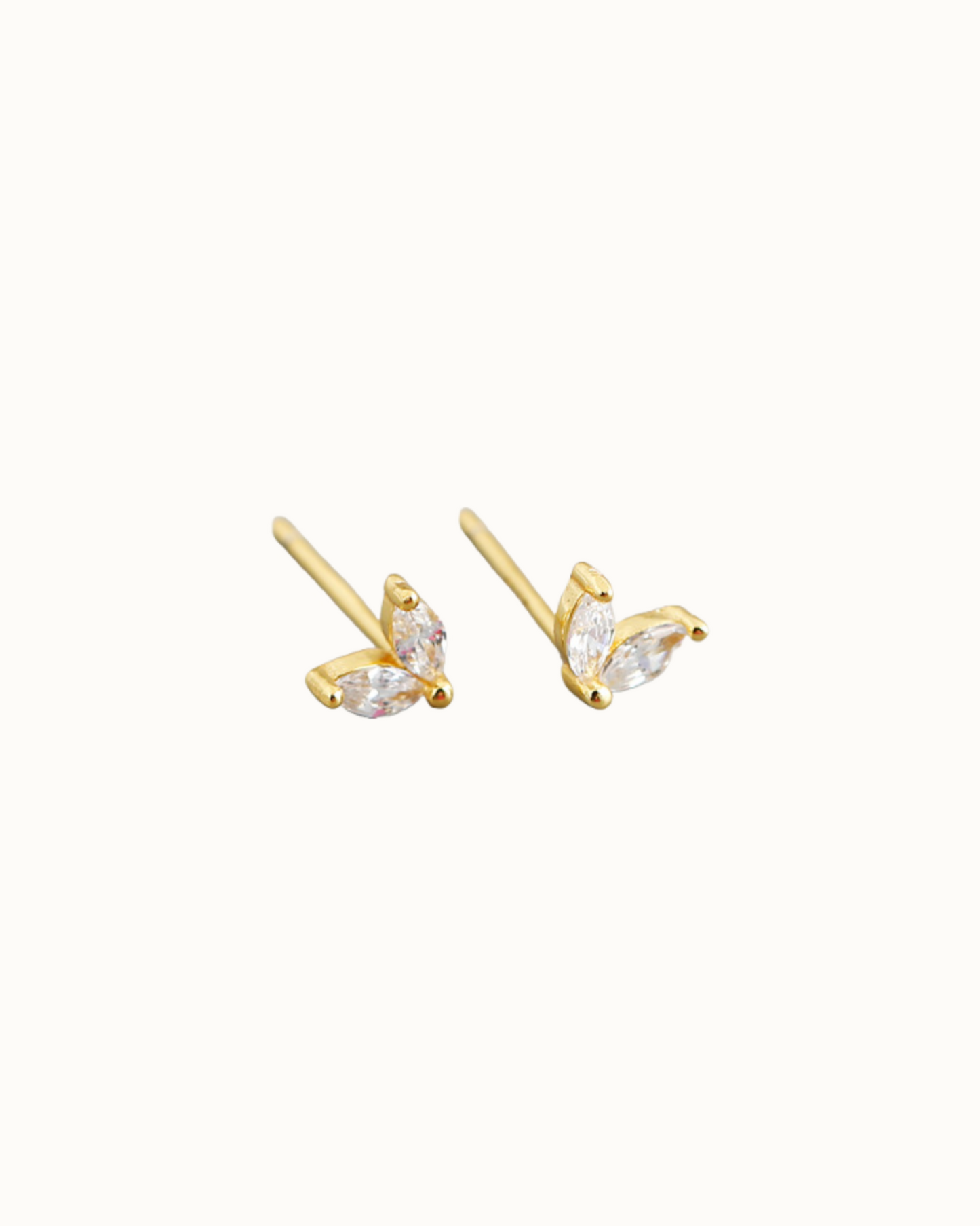Aurora Petal Studs | Earrings | Rhodium & S925 Silver – Lunari Jewellery