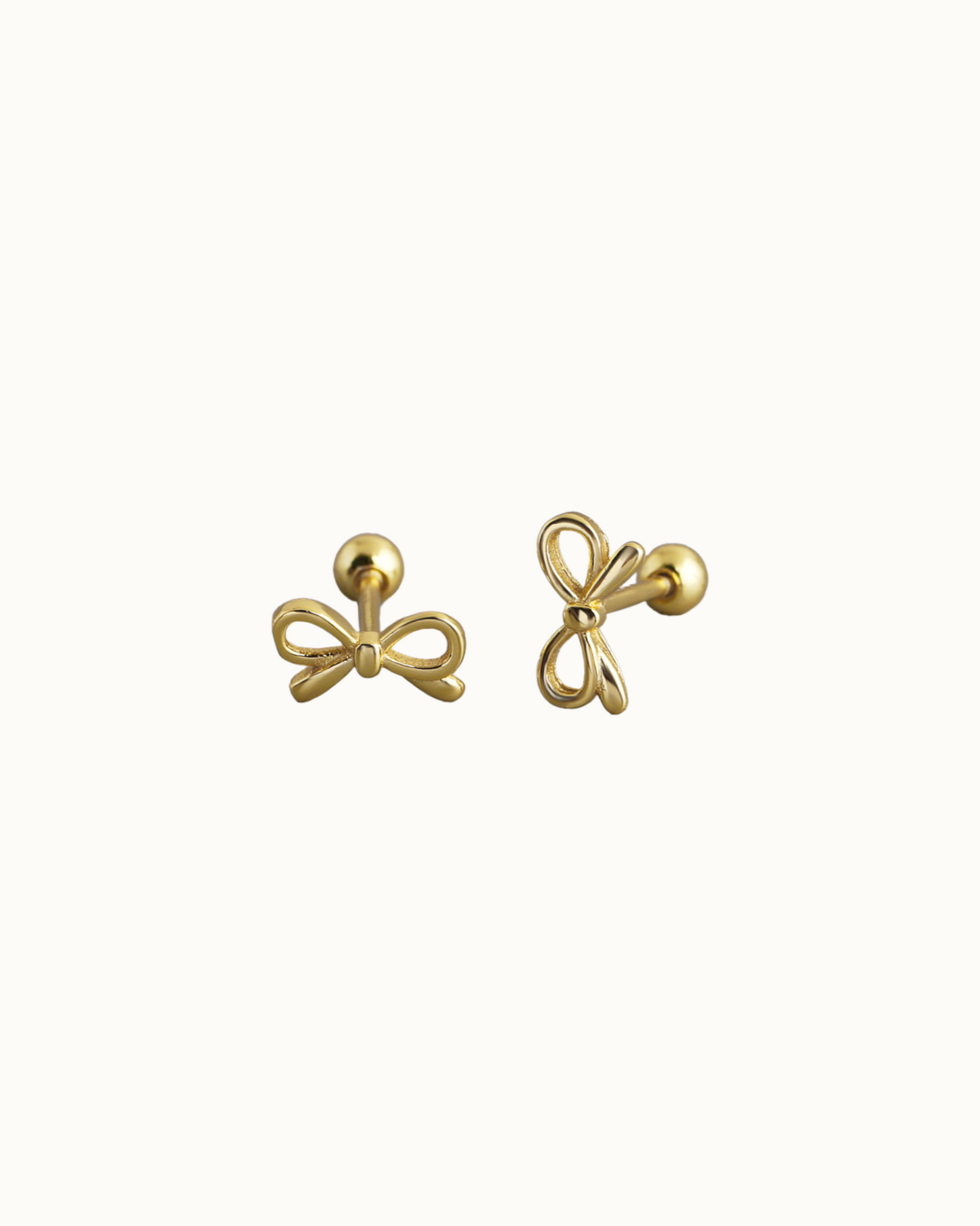 Petite Bow Studs | Earrings | Rhodium & S925 Silver – Lunari Jewellery