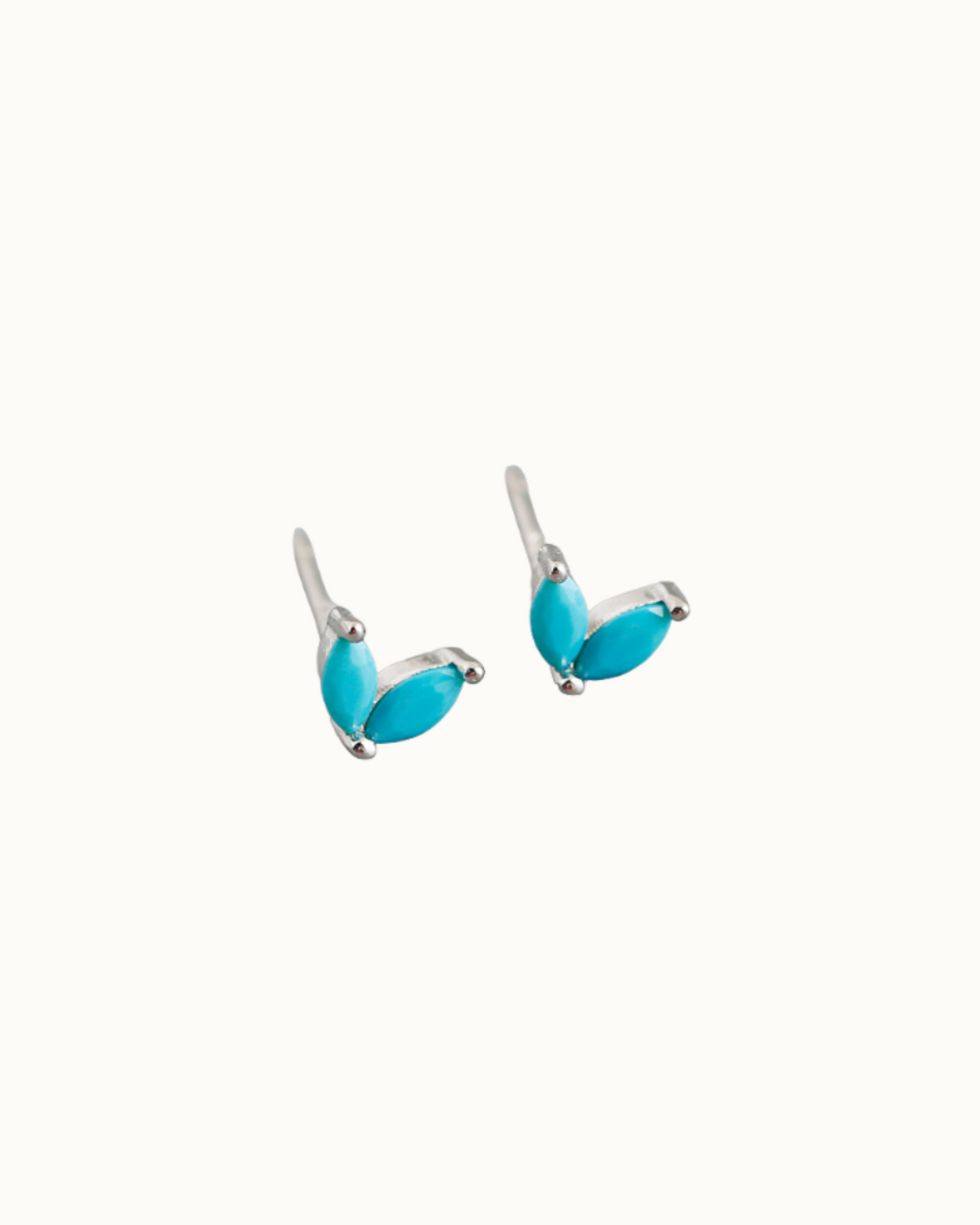 Aurora Petal Studs | Earrings | Rhodium & S925 Silver – Lunari Jewellery