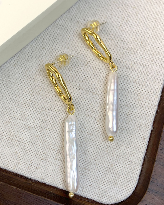 Baroque Linea Set | Jewellery | Natural Pearl & 18k Gold โ Lunari Jewellery