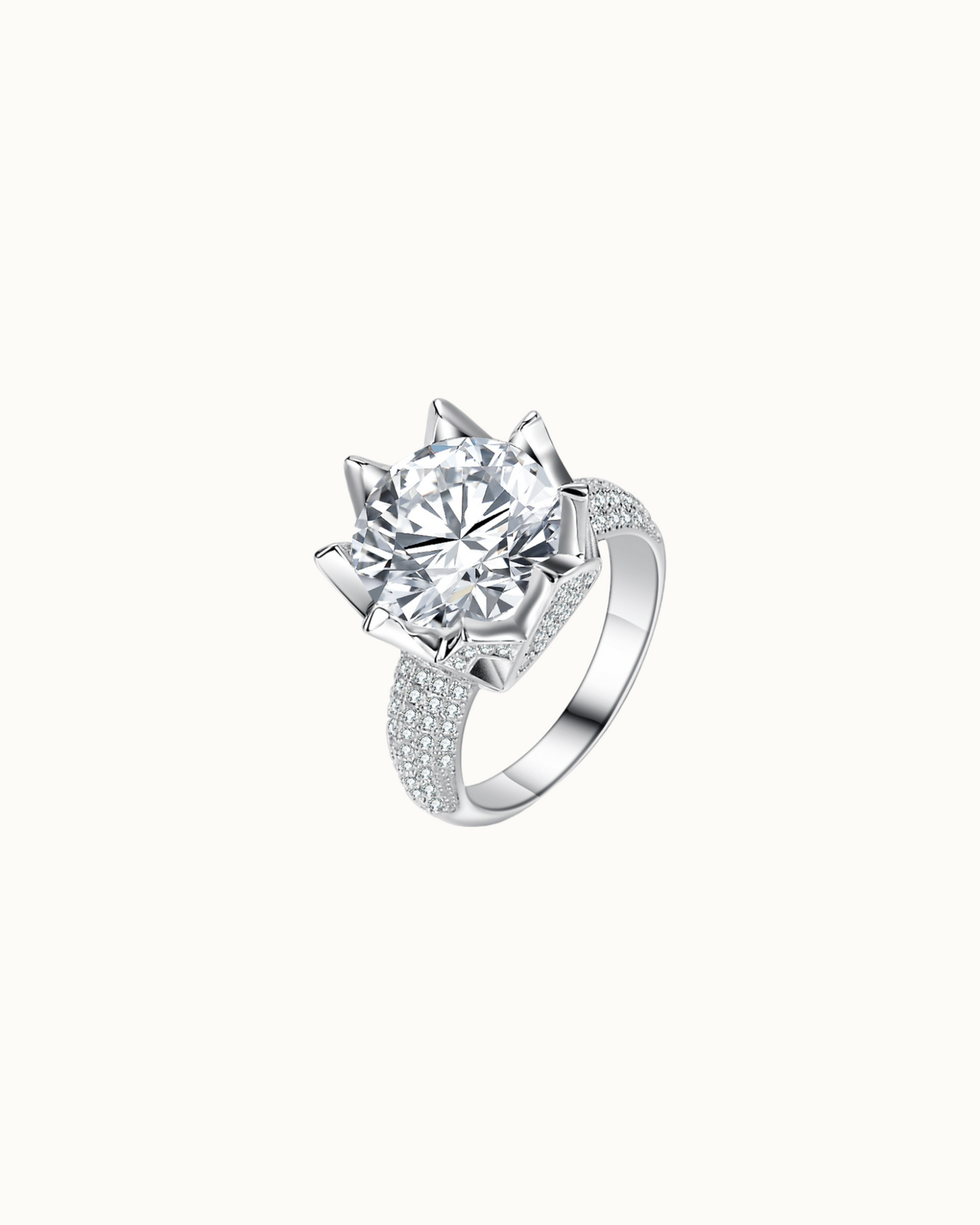 Moissanite Aurora Crown Ring | Ring | Moissanite & 18k Gold – Lunari Jewellery