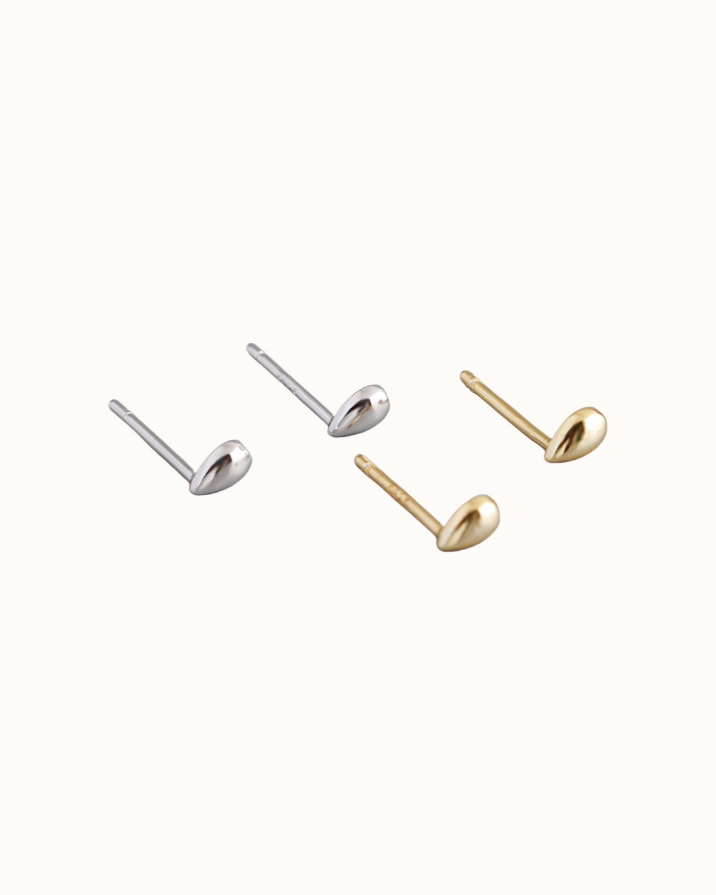 Mini Dewdrop Studs | Earrings | Rhodium & S925 Silver – Lunari Jewellery