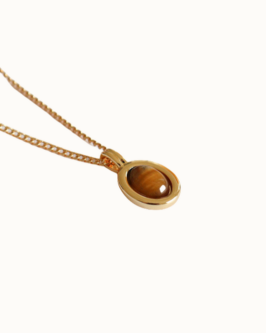 Golden Tiger’s Eye Necklace | Necklace | 18k Gold Plated – Lunari Jewellery