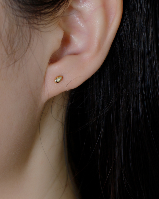 Mini Dewdrop Studs | Earrings | Rhodium & S925 Silver – Lunari Jewellery