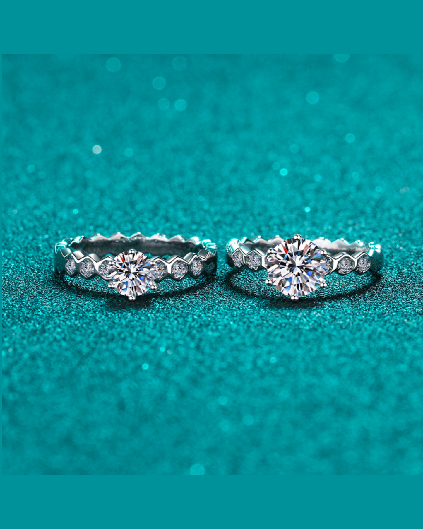 Moissanite Hexa Nova Ring | Ring | Moissanite & 18k Gold – Lunari Jewellery