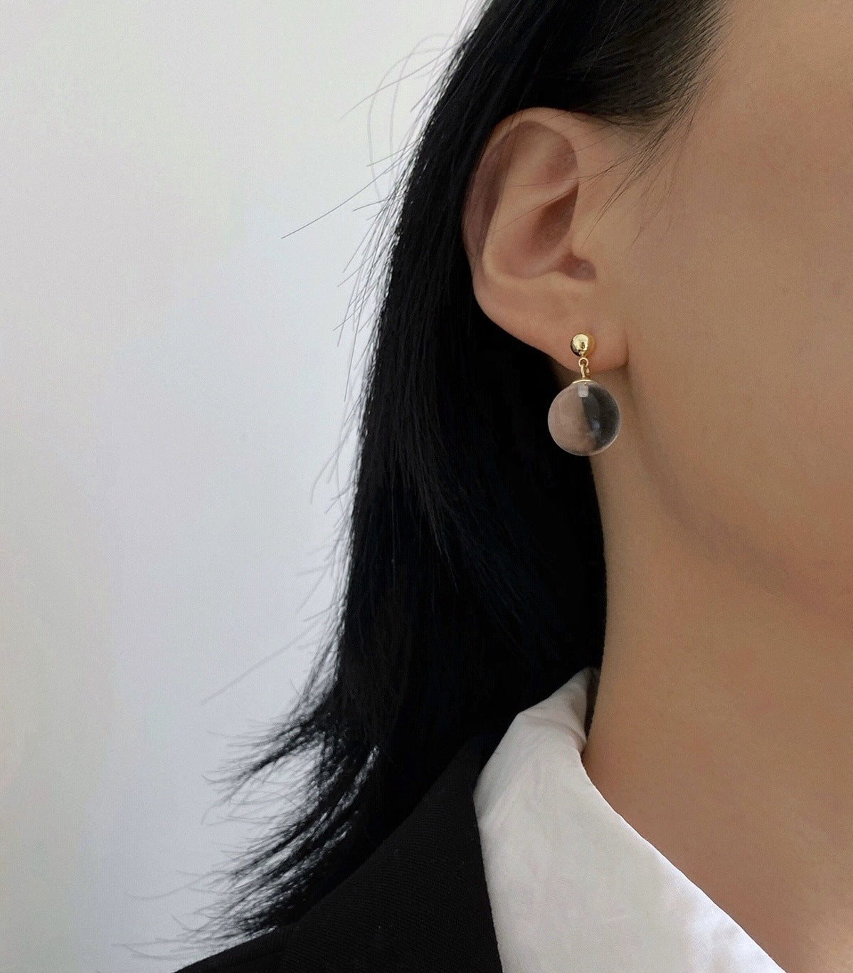 Lucent Glass Orb Earrings | Earrings | S925 Sterling Silver – Lunari Jewellery