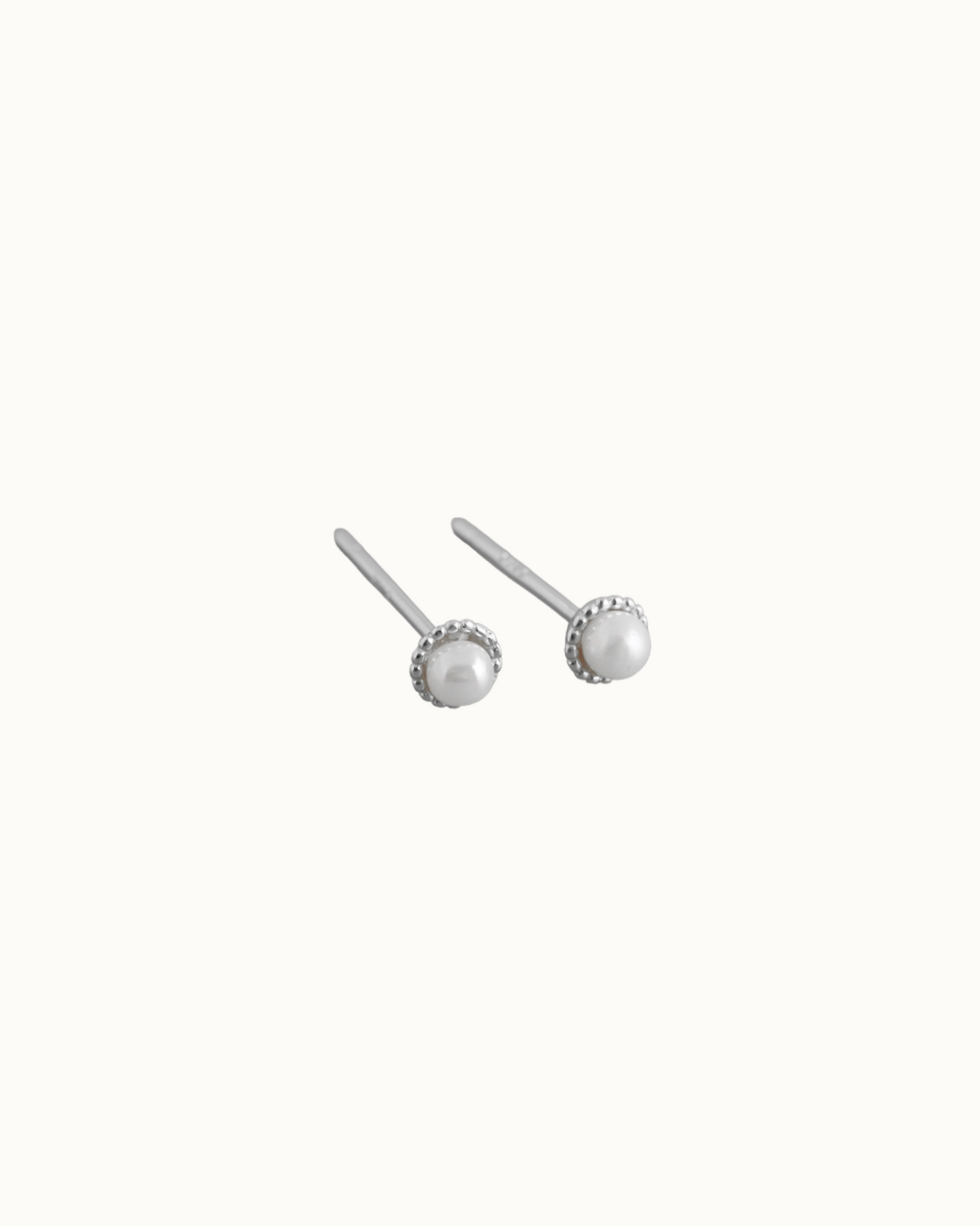 Halo Pearl Studs | Earrings | Natural Pearl & 18k Gold – Lunari Jewellery