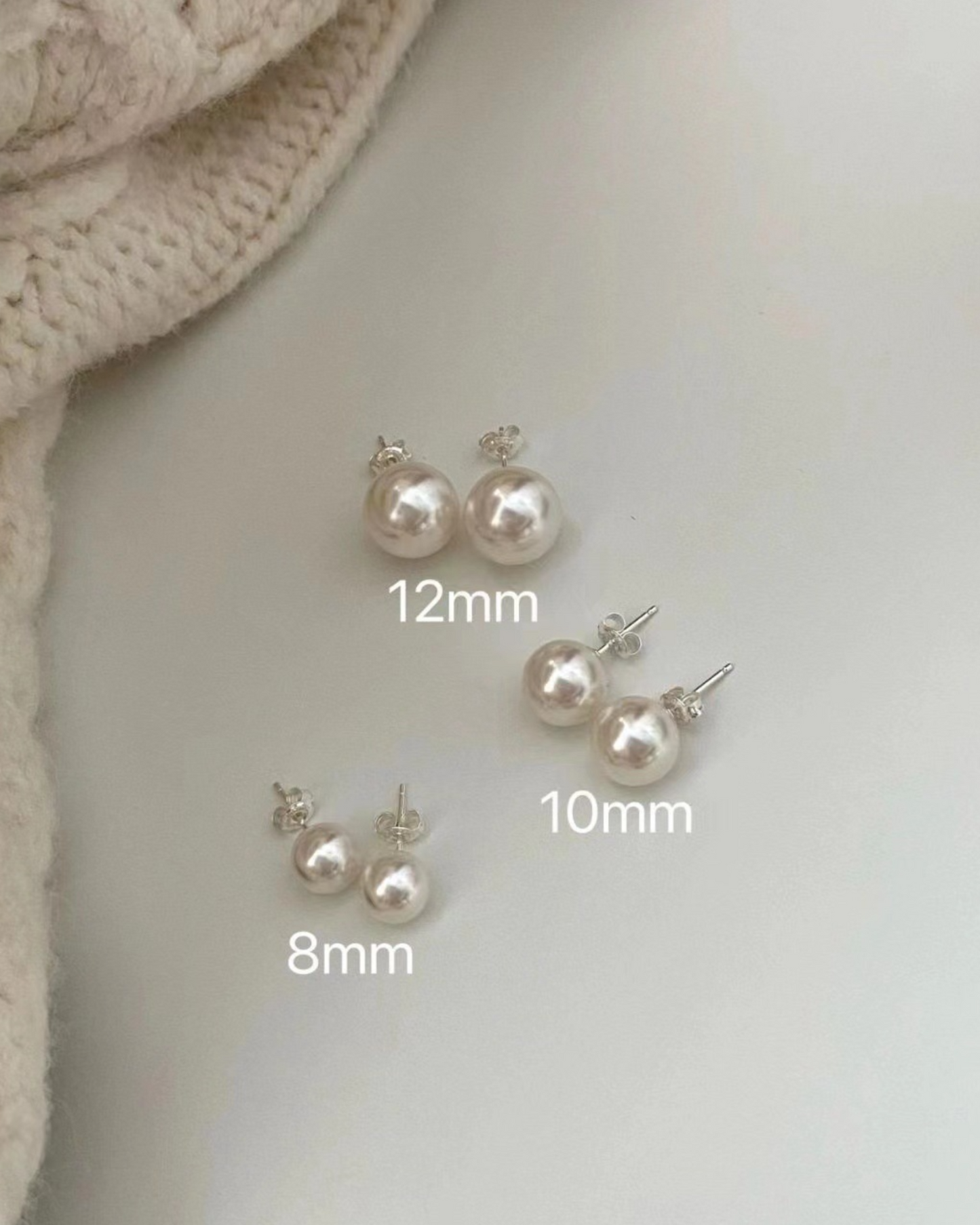 Ivory Pearl Studs | Earrings | Natural Pearl & 18k Gold – Lunari Jewellery