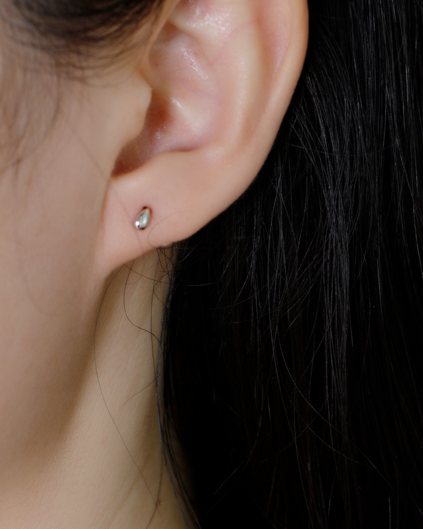 Mini Dewdrop Studs | Earrings | Rhodium & S925 Silver – Lunari Jewellery