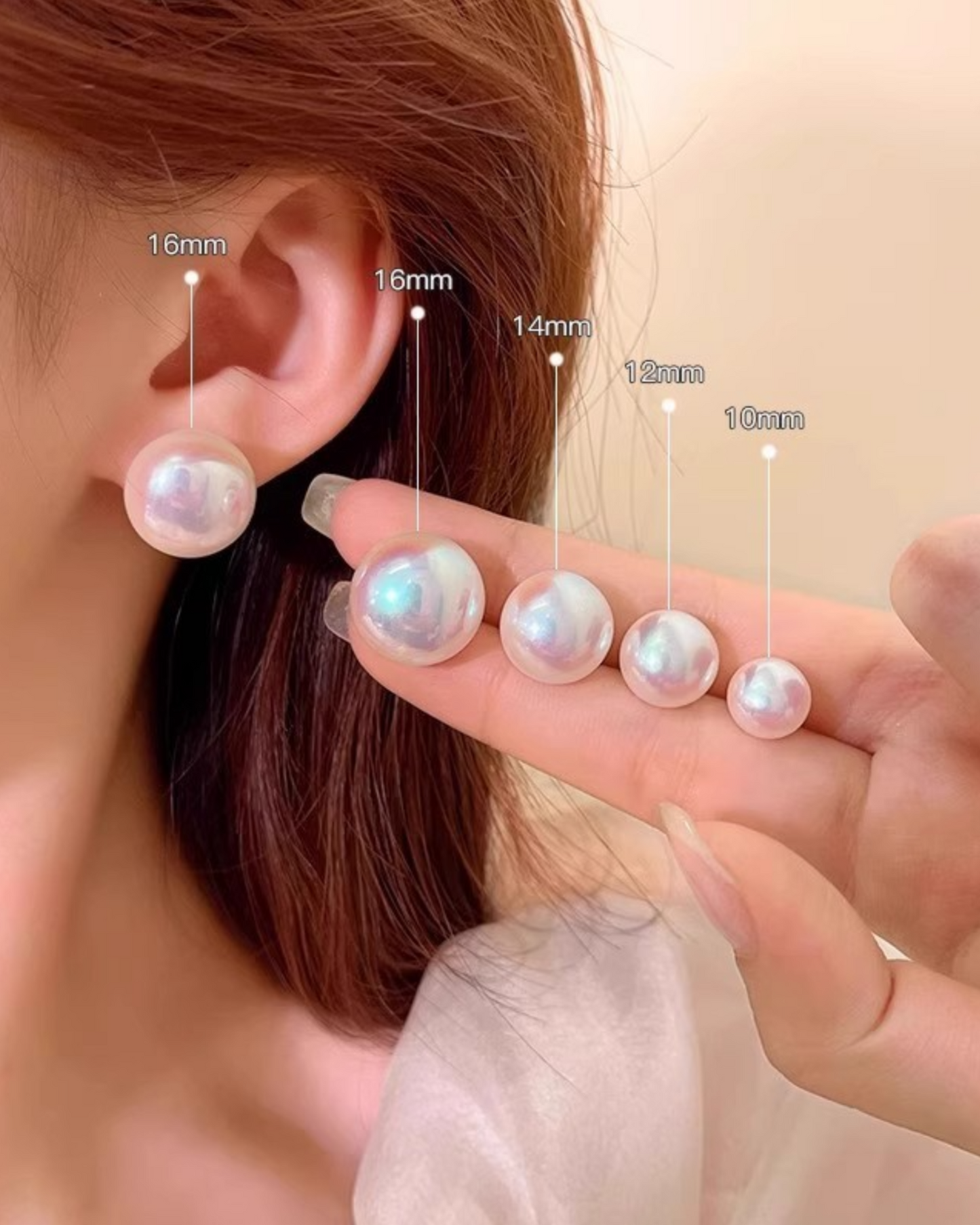 Blush Pearl Studs | Earrings | Natural Pearl & 18k Gold β Lunari Jewellery