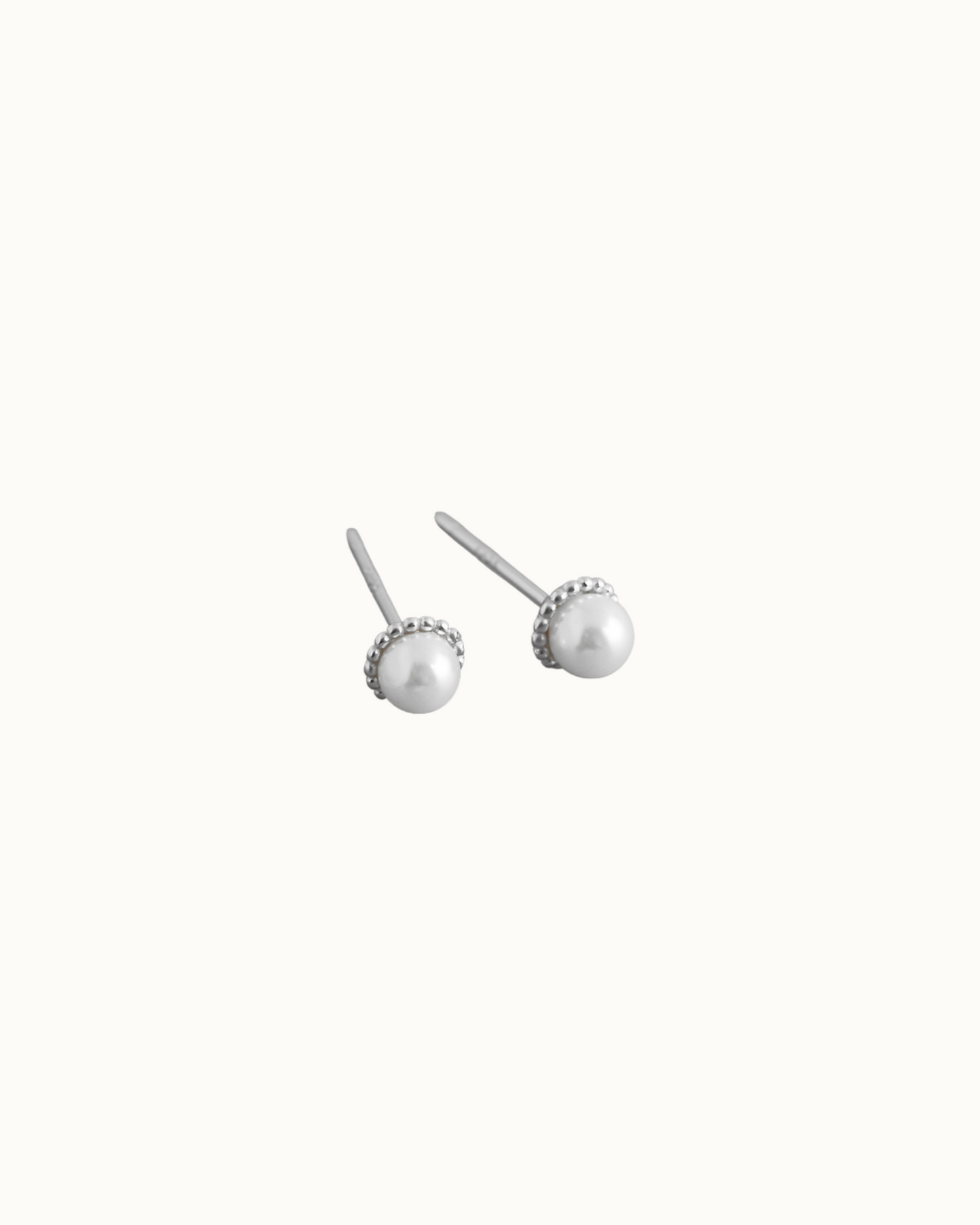 Halo Pearl Studs | Earrings | Natural Pearl & 18k Gold – Lunari Jewellery
