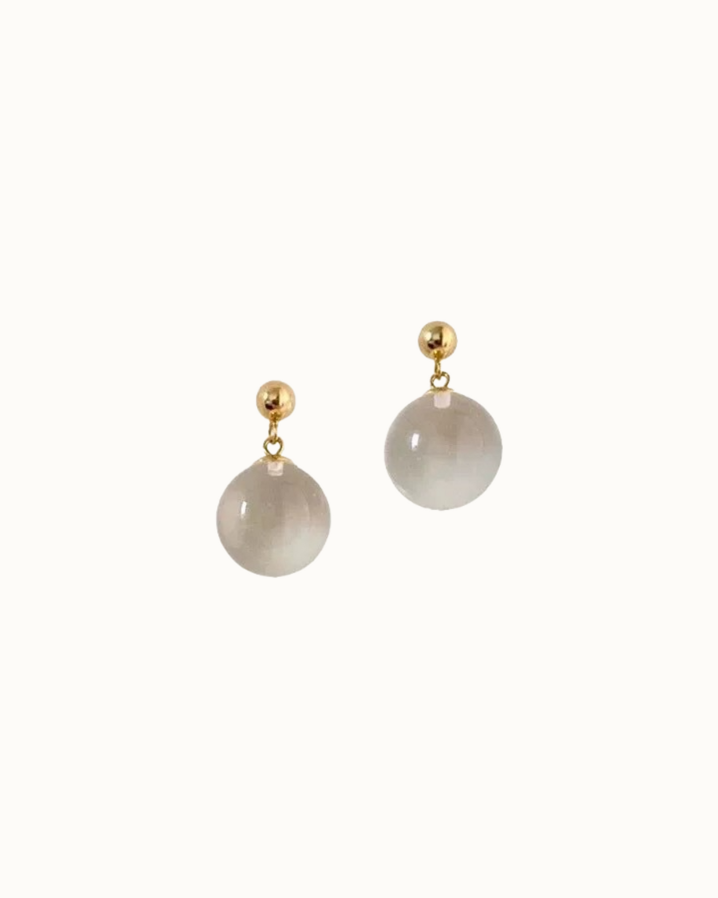 Lucent Glass Orb Earrings | Earrings | S925 Sterling Silver – Lunari Jewellery