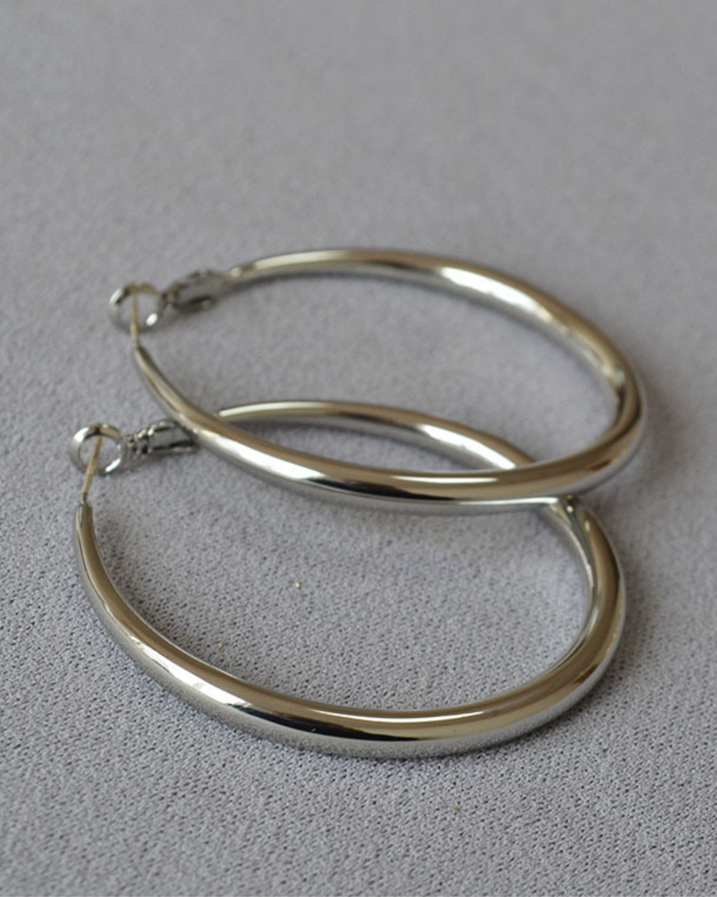 Onda Hoops | Earrings | Rhodium & S925 Silver – Lunari Jewellery