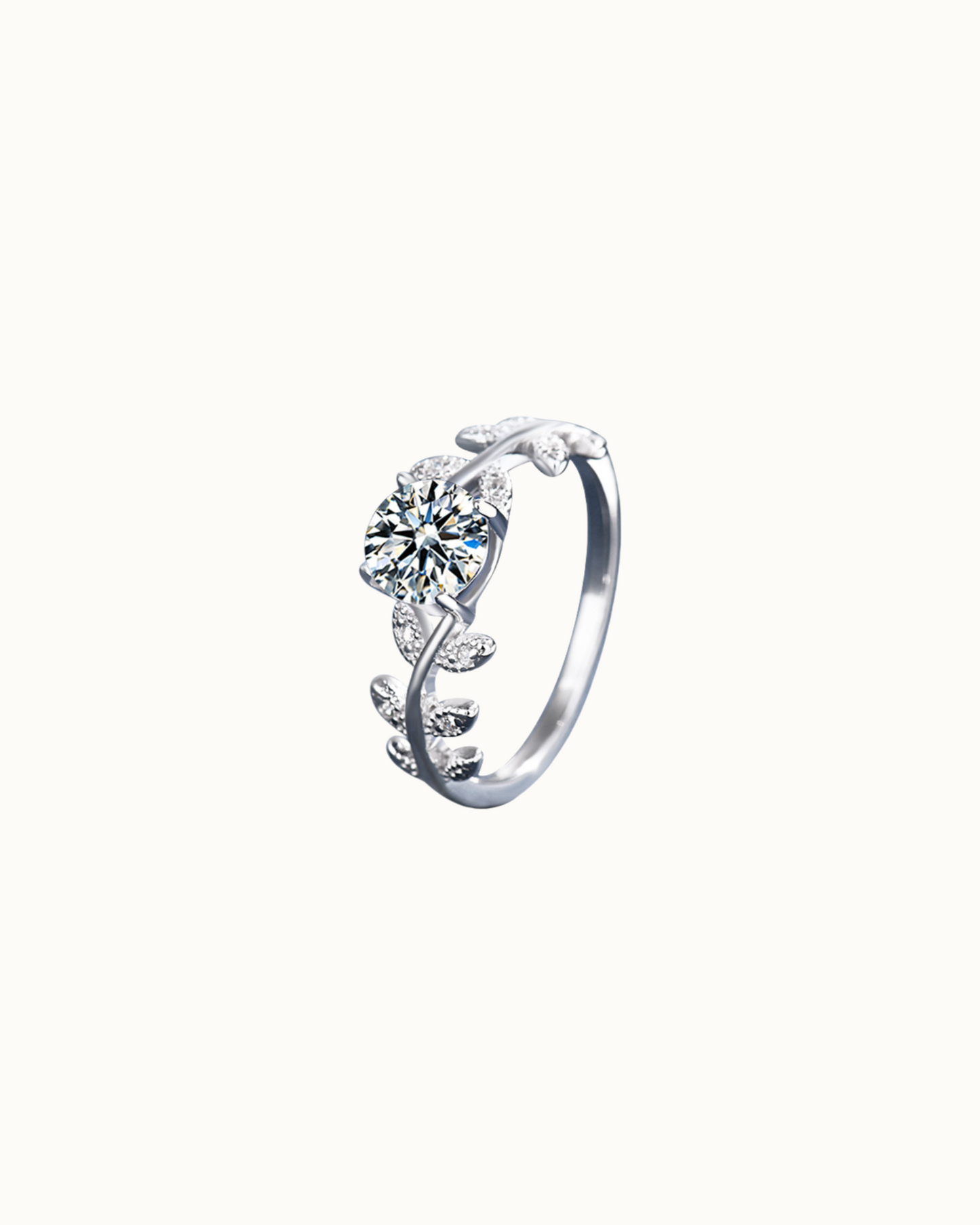 Moissanite Eden Vine Ring | Ring | Moissanite & 18k Gold – Lunari Jewellery