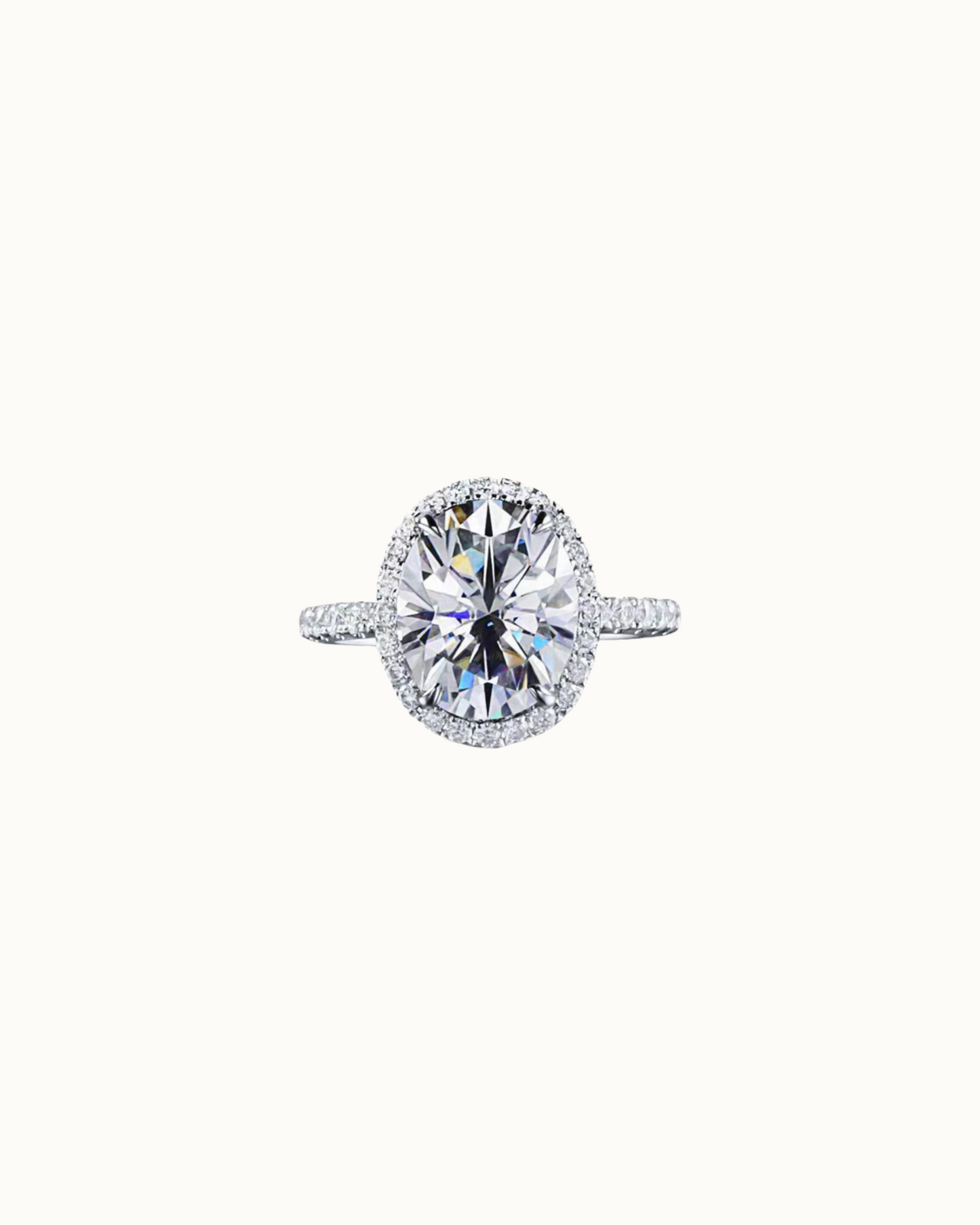Moissanite Aurielle Halo Ring | Ring | Moissanite & 18k Gold – Lunari Jewellery