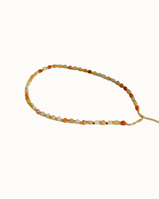 Pastel Beads Choker | Necklace | 18k Gold Plated โ Lunari Jewellery