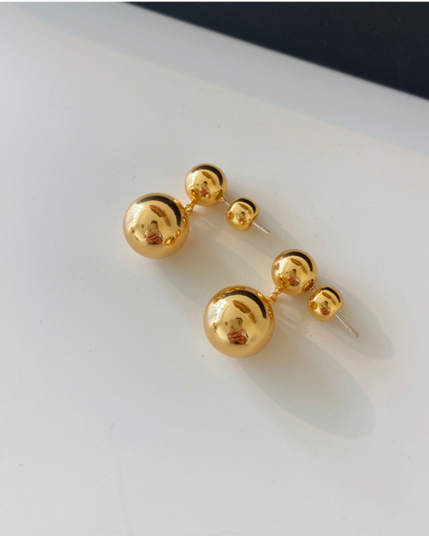 Orb Duet Drops | Earrings | Rhodium & S925 Silver – Lunari Jewellery