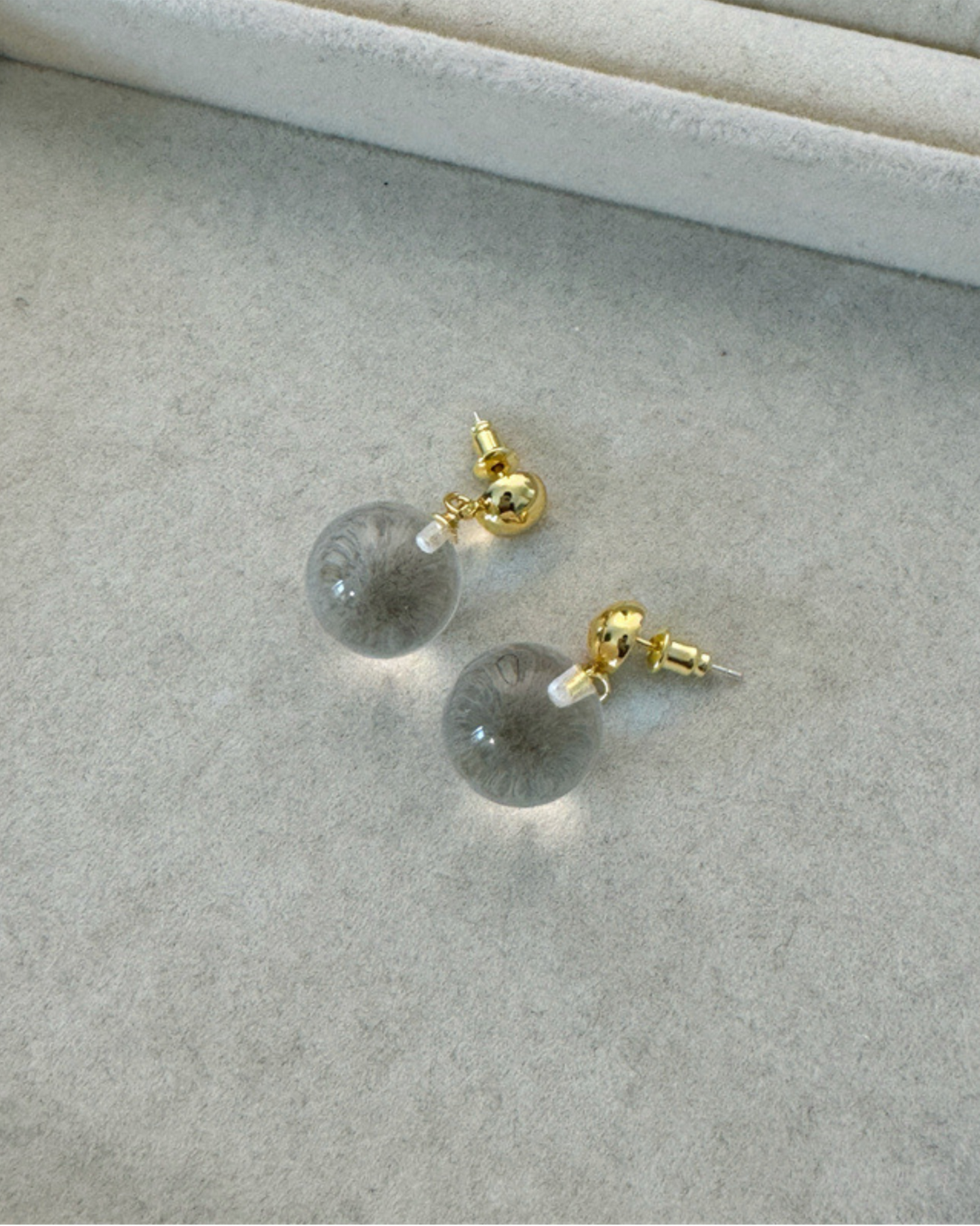 Lucent Glass Orb Earrings | Earrings | S925 Sterling Silver – Lunari Jewellery