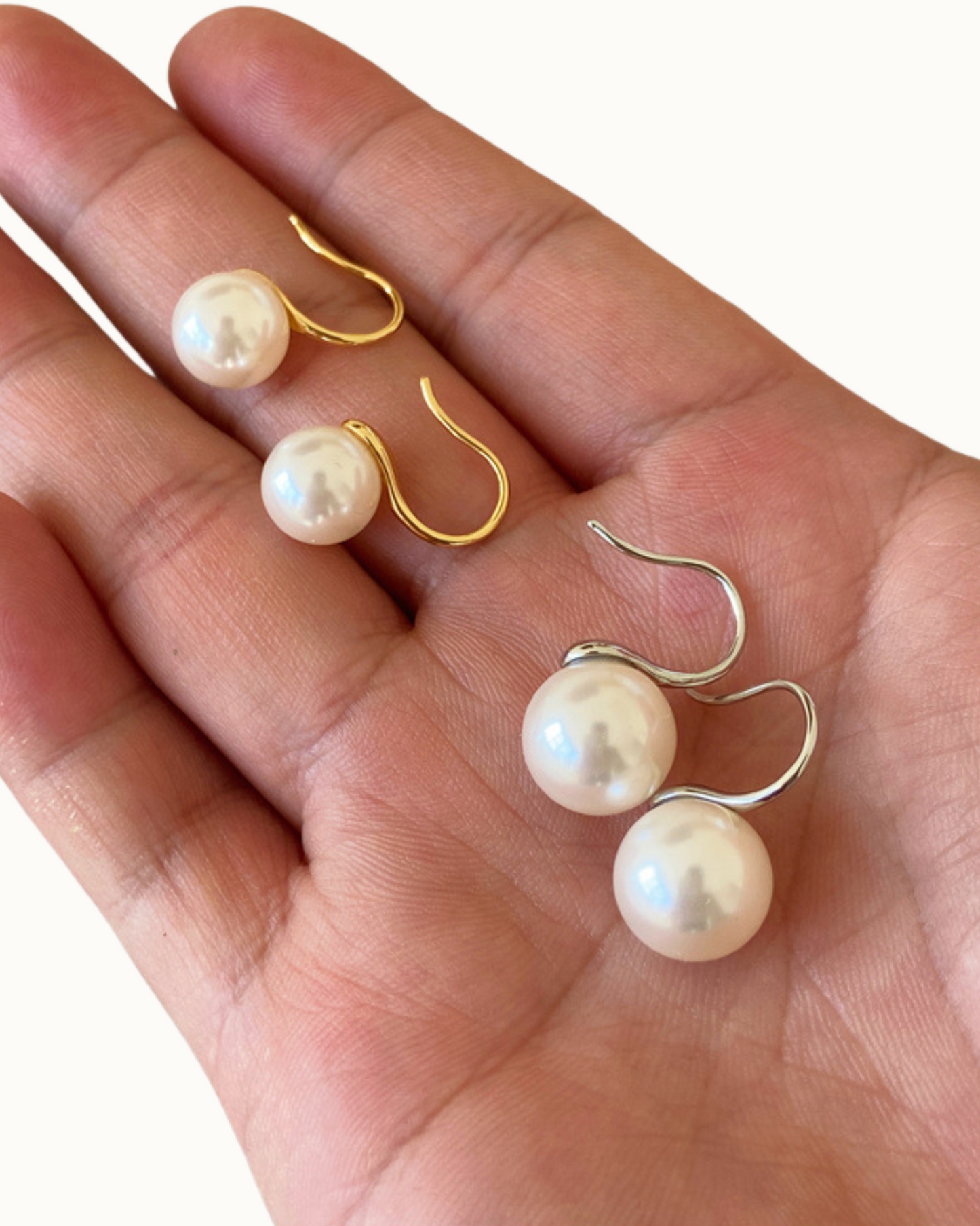 Nimbus Pearl Drops | Earrings | Natural Pearl & 18k Gold – Lunari Jewellery