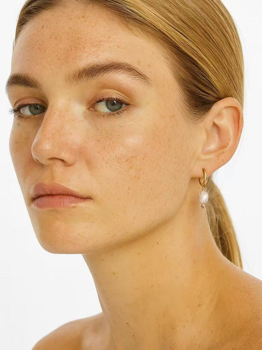 Gold Baroque Pearl Drops | Earrings | Natural Pearl & 18k Gold โ Lunari Jewellery