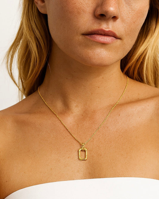 Sylvae Frame Necklace | Necklace | 18k Gold Plated – Lunari Jewellery
