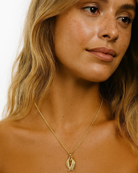 Celestine Wing Pendant | Necklace | 18k Gold Plated – Lunari Jewellery