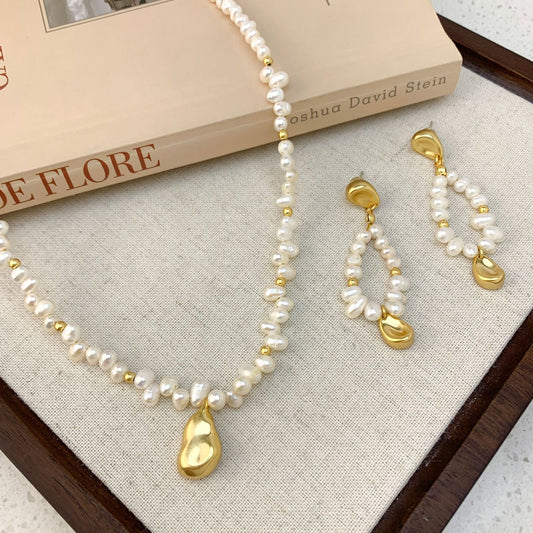 Raya Pearl Necklace | Necklace | Natural Pearl & 18k Gold โ Lunari Jewellery
