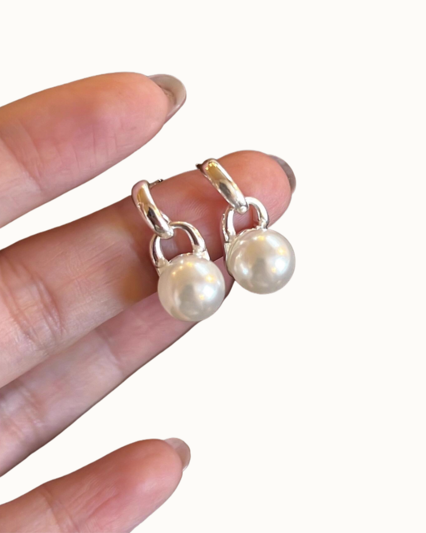 Orb Essence Earrings | Earrings | Natural Pearl & 18k Gold β Lunari Jewellery