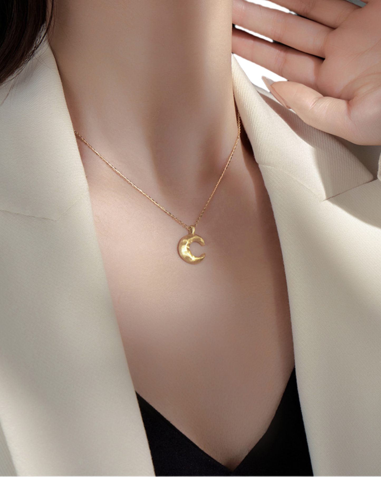 Selene Pendant Necklace | Necklace | Rhodium & S925 Silver – Lunari Jewellery