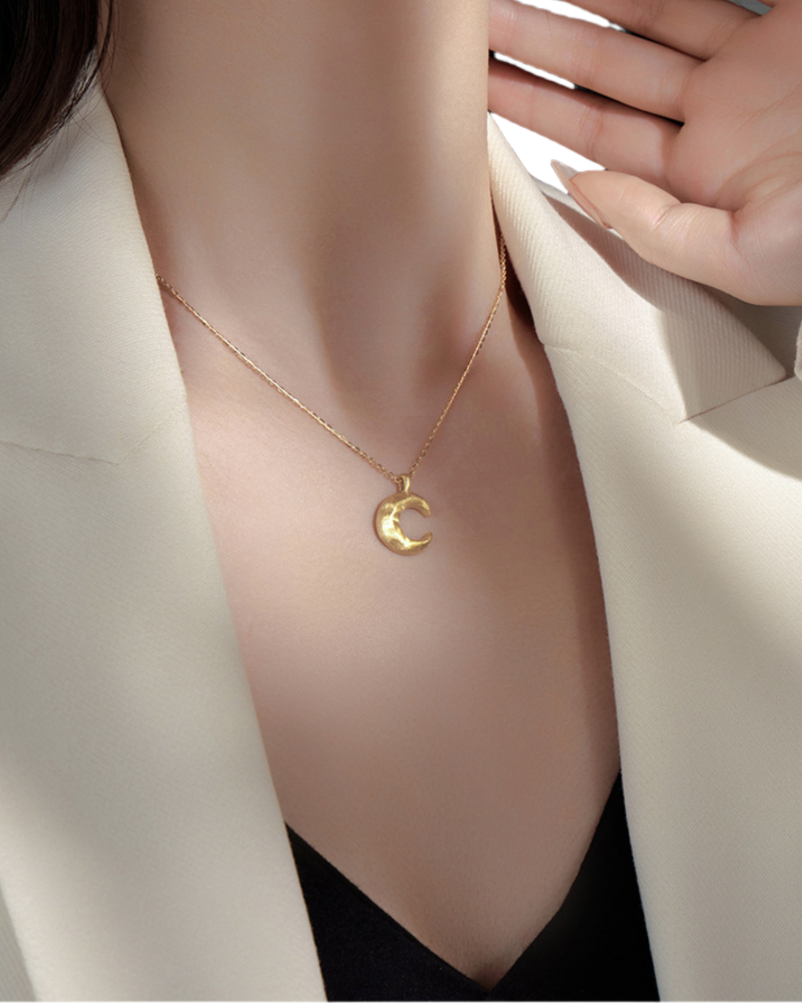 Selene Pendant Necklace | Necklace | Rhodium & S925 Silver – Lunari Jewellery