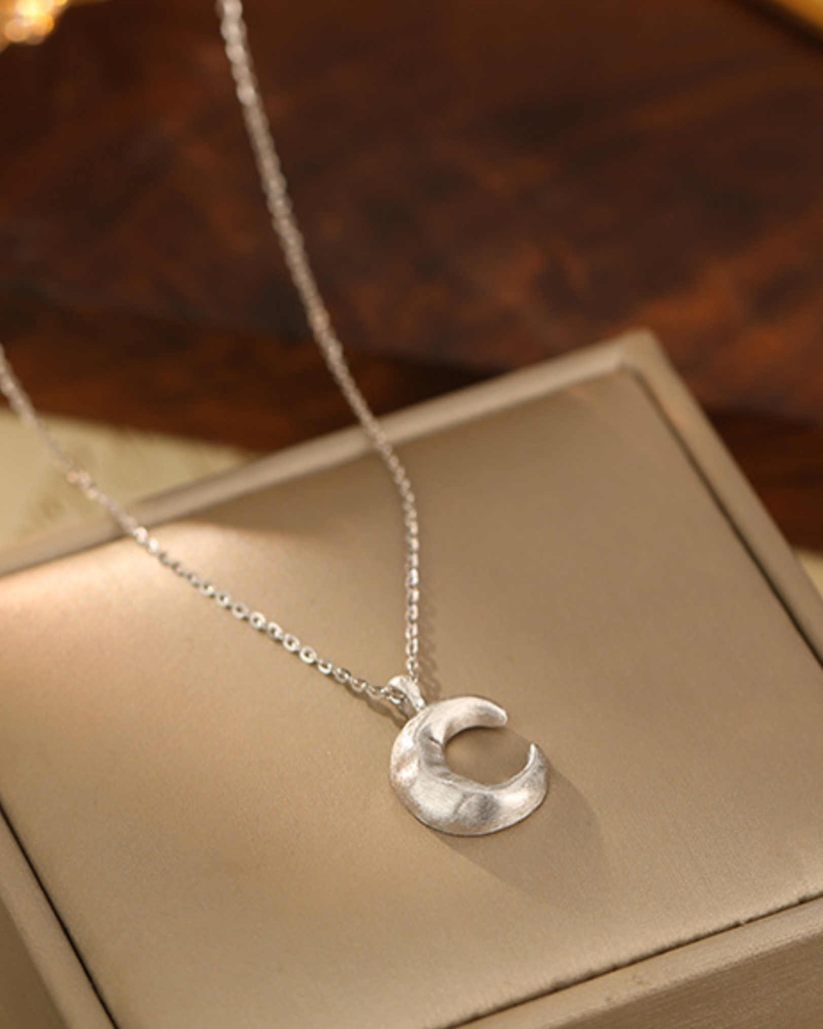 Selene Pendant Necklace | Necklace | Rhodium & S925 Silver – Lunari Jewellery