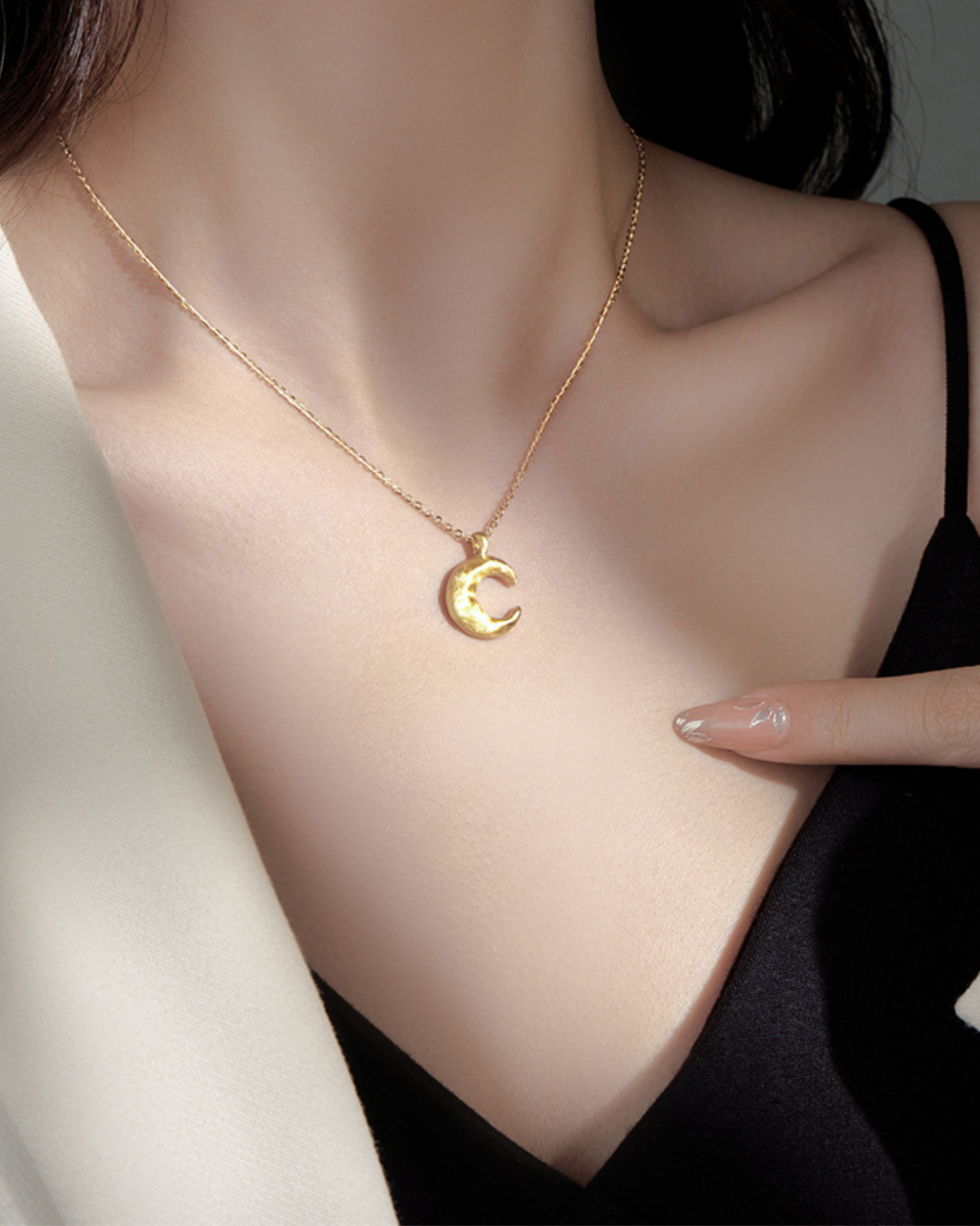 Selene Pendant Necklace | Necklace | Rhodium & S925 Silver – Lunari Jewellery