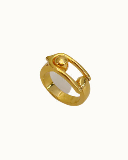 Orbital Ring | Ring | 18k Gold Plated – Lunari Jewellery