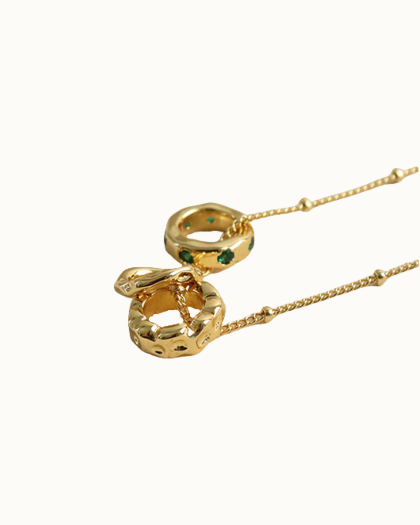 Emerald Glint Necklace | Necklace | 18k Gold Plated – Lunari Jewellery