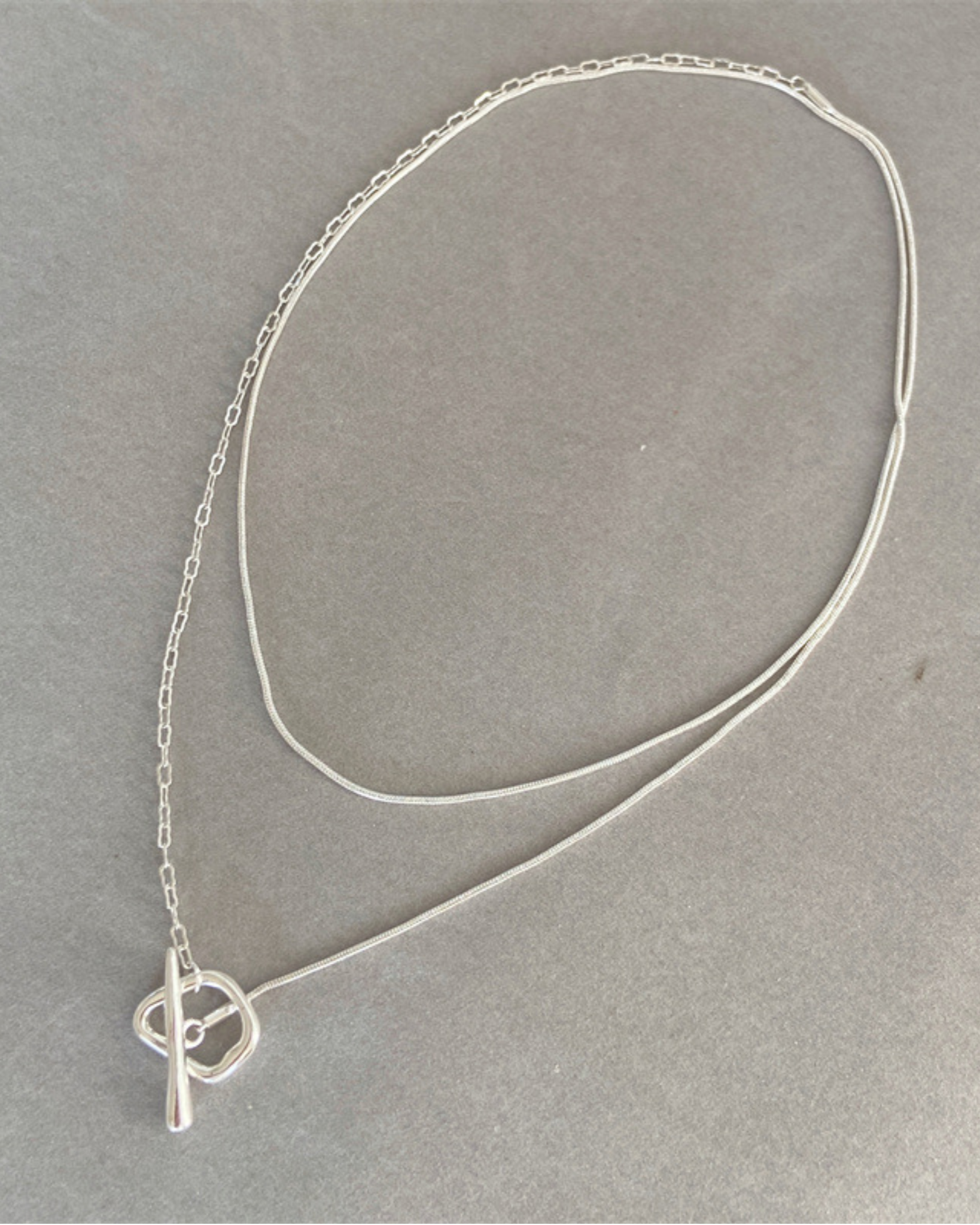 Strata Toggle Necklace | Necklace | S925 Sterling Silver – Lunari Jewellery