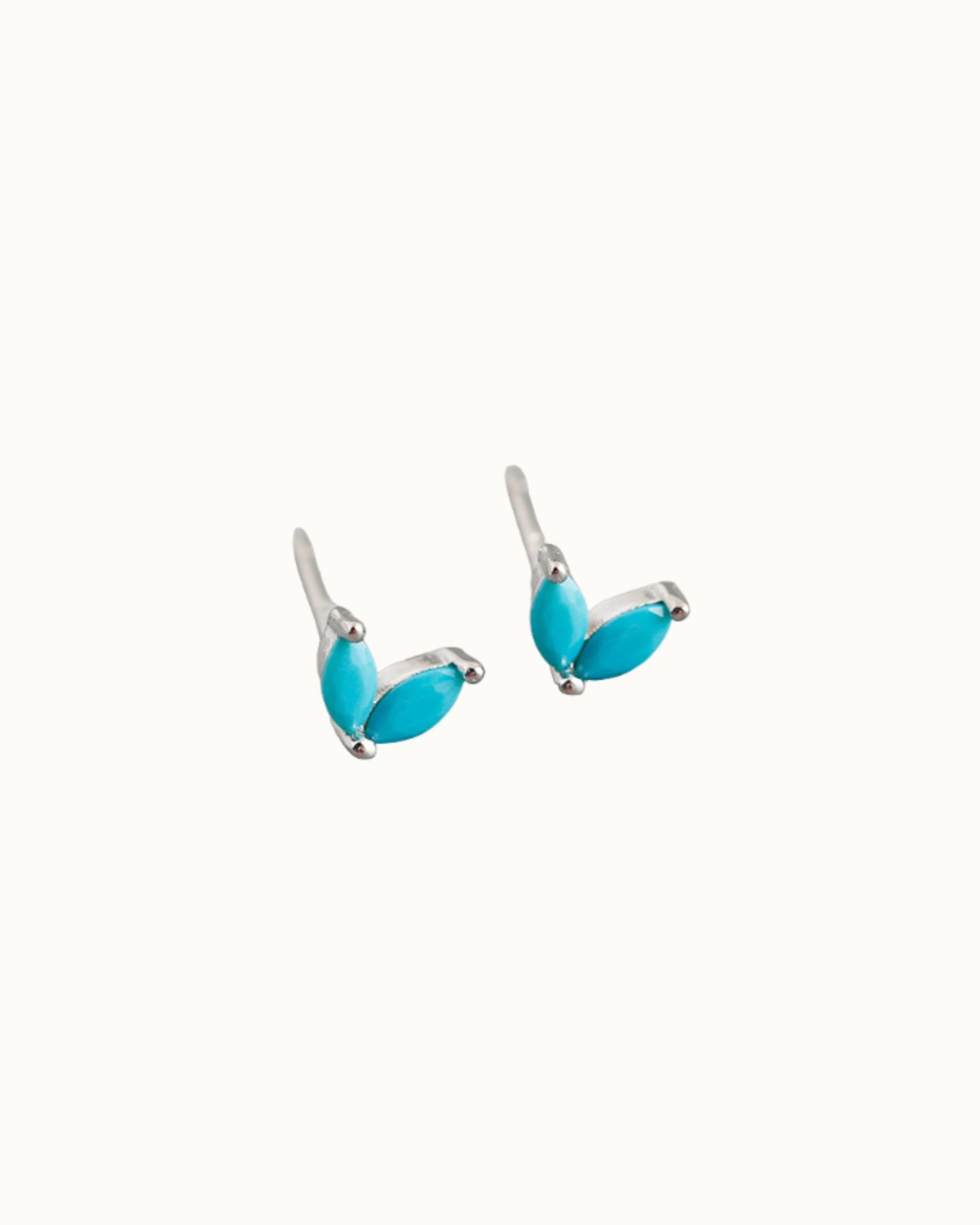 Aurora Petal Studs | Earrings | Rhodium & S925 Silver – Lunari Jewellery