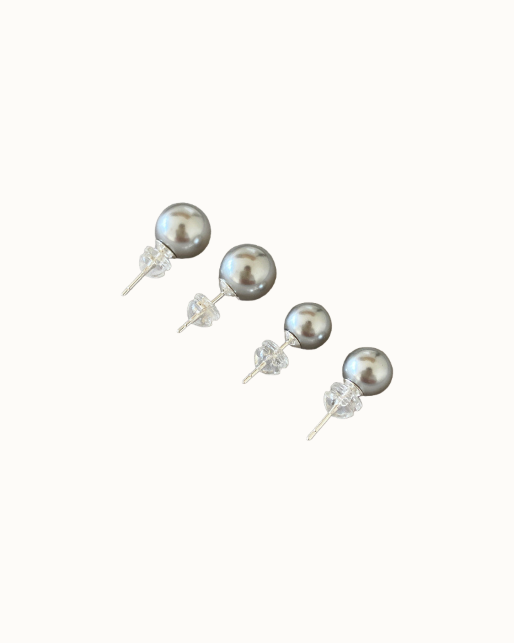 Nimbus Pearl Studs | Earrings | Natural Pearl & 18k Gold – Lunari Jewellery