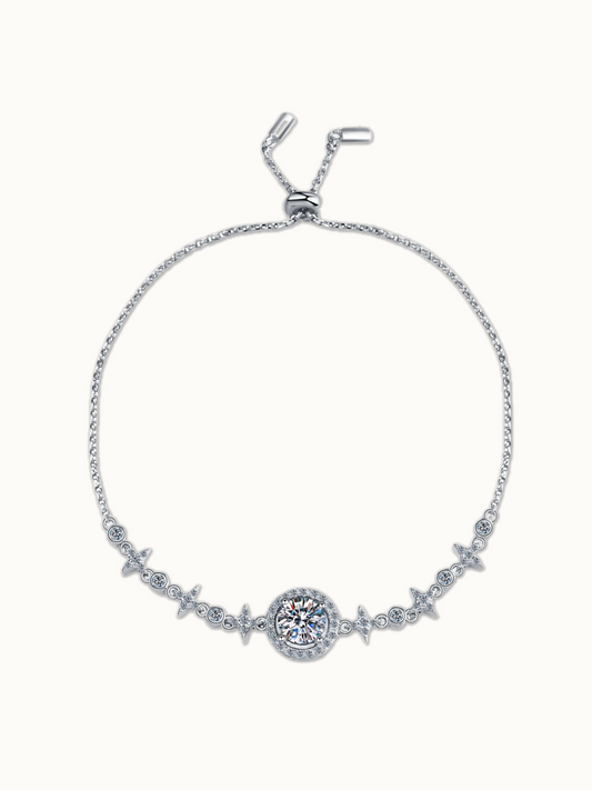 Moissanite Stellar Halo Bracelet