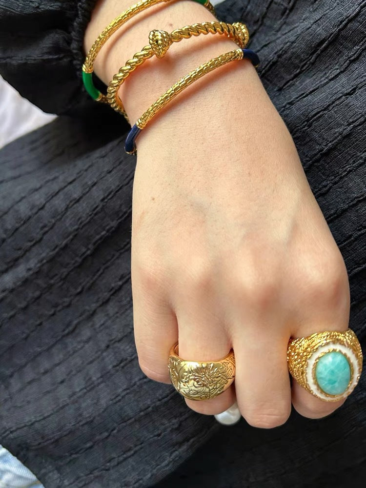 Amira Dome Ring | Ring | 18k Gold Plated – Lunari Jewellery