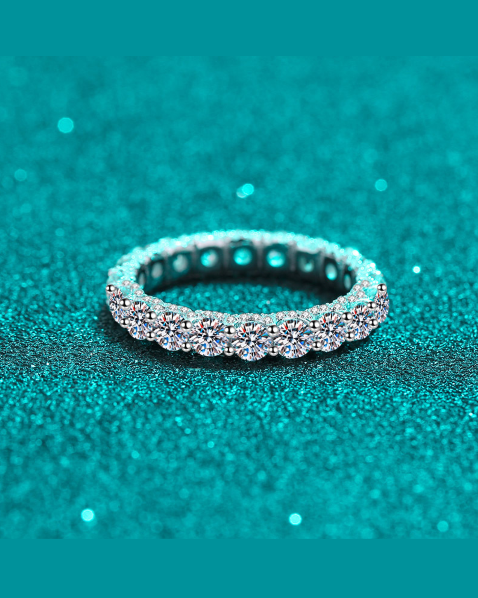 Moissanite Eternity Band | Ring | Moissanite & 18k Gold – Lunari Jewellery