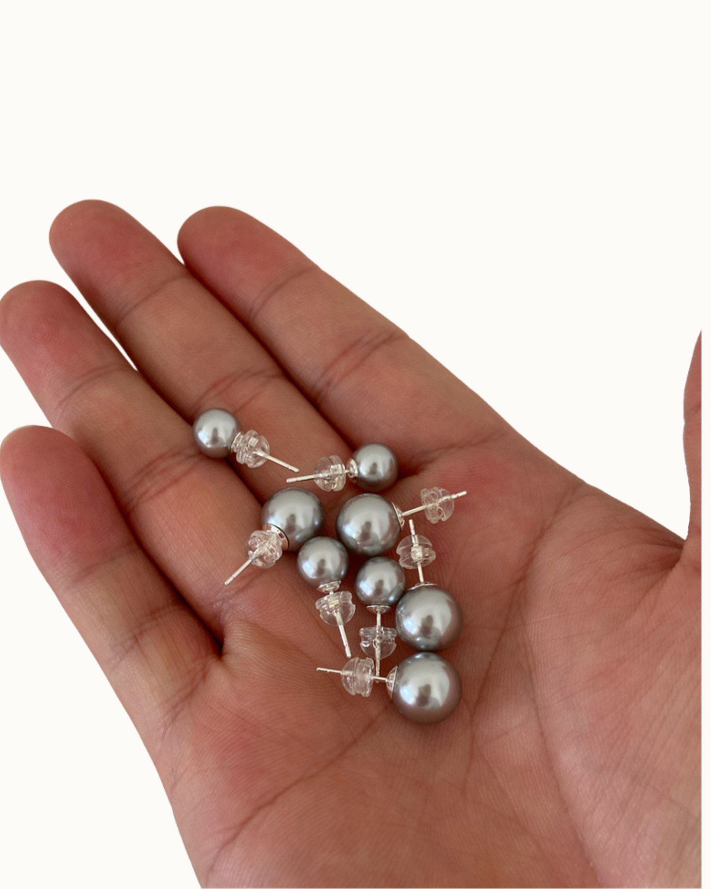 Nimbus Pearl Studs | Earrings | Natural Pearl & 18k Gold – Lunari Jewellery